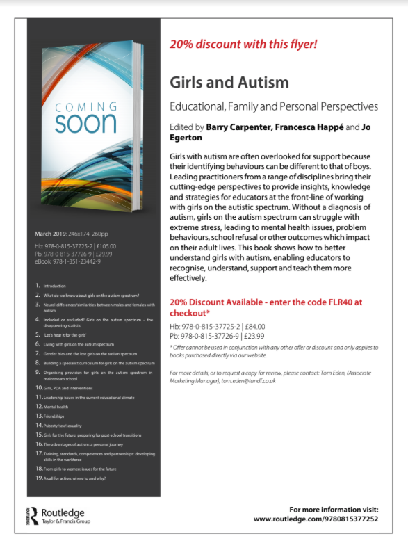 Girls & Autism Book Flyer